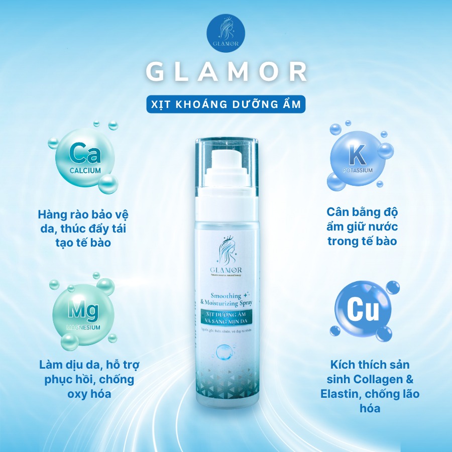 Xịt khoáng dưỡng ẩm Glamor
